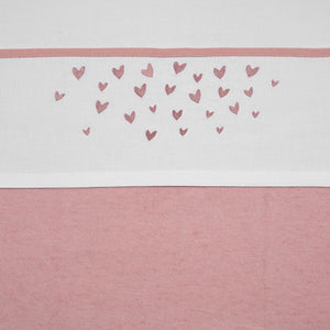 Meyco - Wieglaken Hearts roze