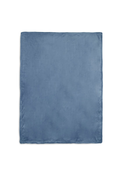 Jollein - Deken Wieg 75x100cm Basic Knit Jeans Blue/Fleece