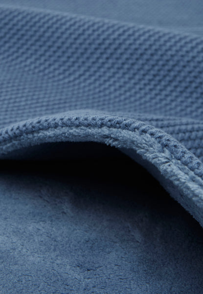 Jollein - Deken Ledikant 100x150cm Basic Knit Jeans Blue/Fleece