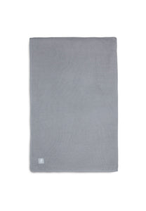 Jollein - Deken Ledikant 100x150cm Basic Knit Stone Grey/Fleece