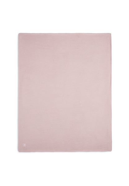 Jollein - Deken Ledikant 100x150cm Basic Knit Pale Pink/Fleece
